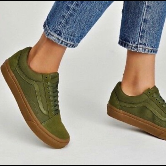 vans shoes green color